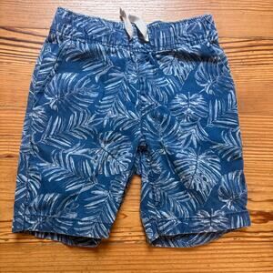 Children's Place blue denim leave print drawstring boys‎ shorts SIZE 5
